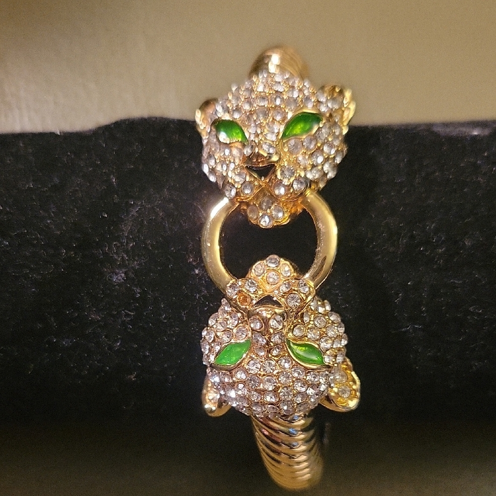 Off Park Leopard Pave Crystal & Enamel Braclet